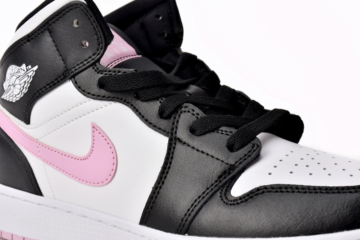 Jordan 1 Mid White Black Light Arctic Pink (GS) 555112-103