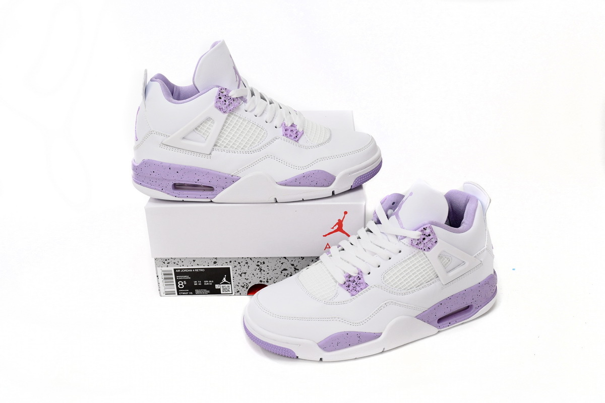 Air Jordan 4 White Purple CT8527-115