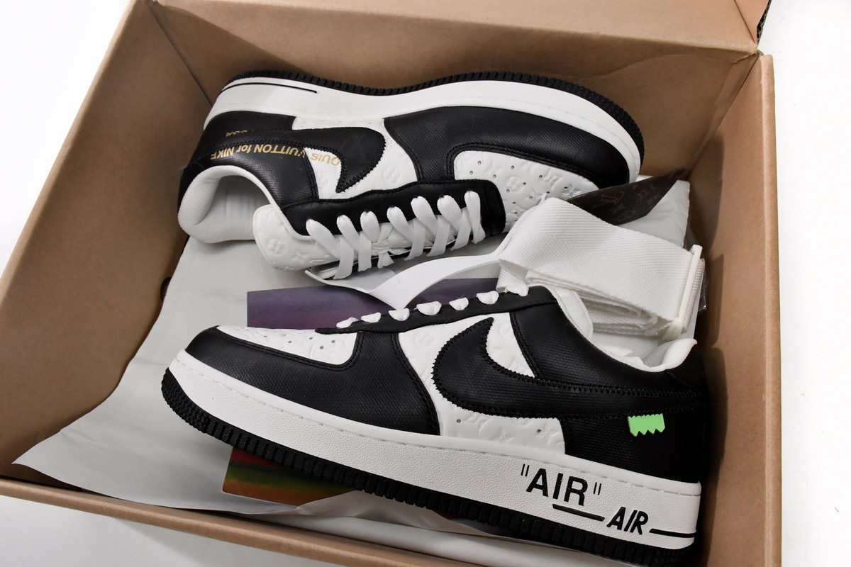 Louis Vuitton Nike Air Force 1 Low By Virgil Abloh White Black