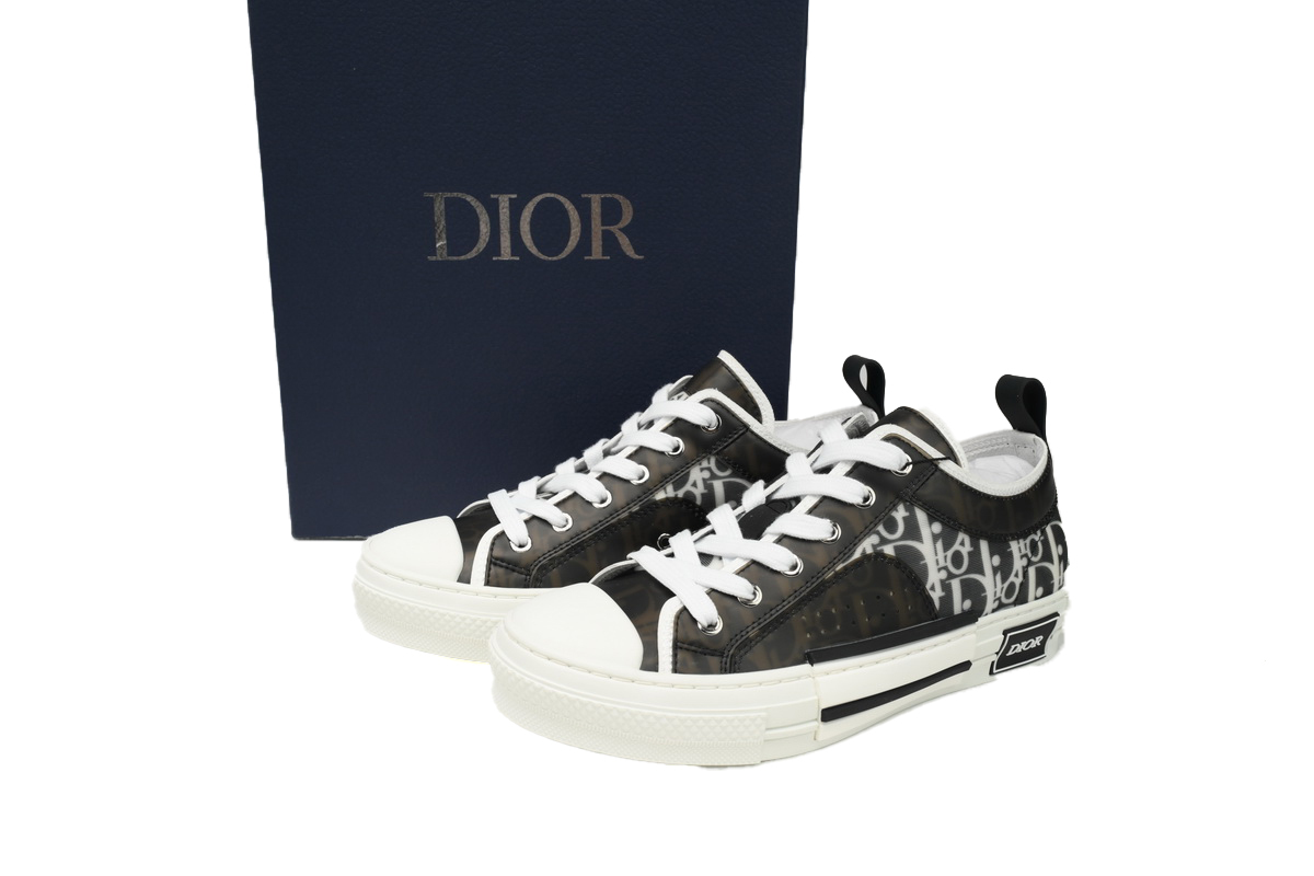 Dior B23 HT Oblique Transparency Low Bang Black and White 3SN272ZIR 16536