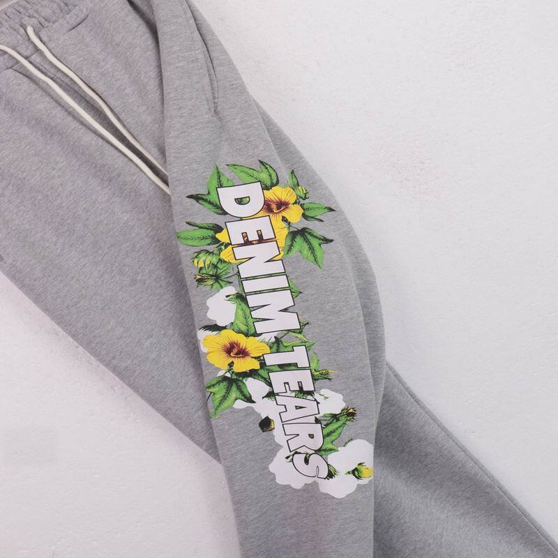 Denim Tears Floral Logo Sweatpant Grey