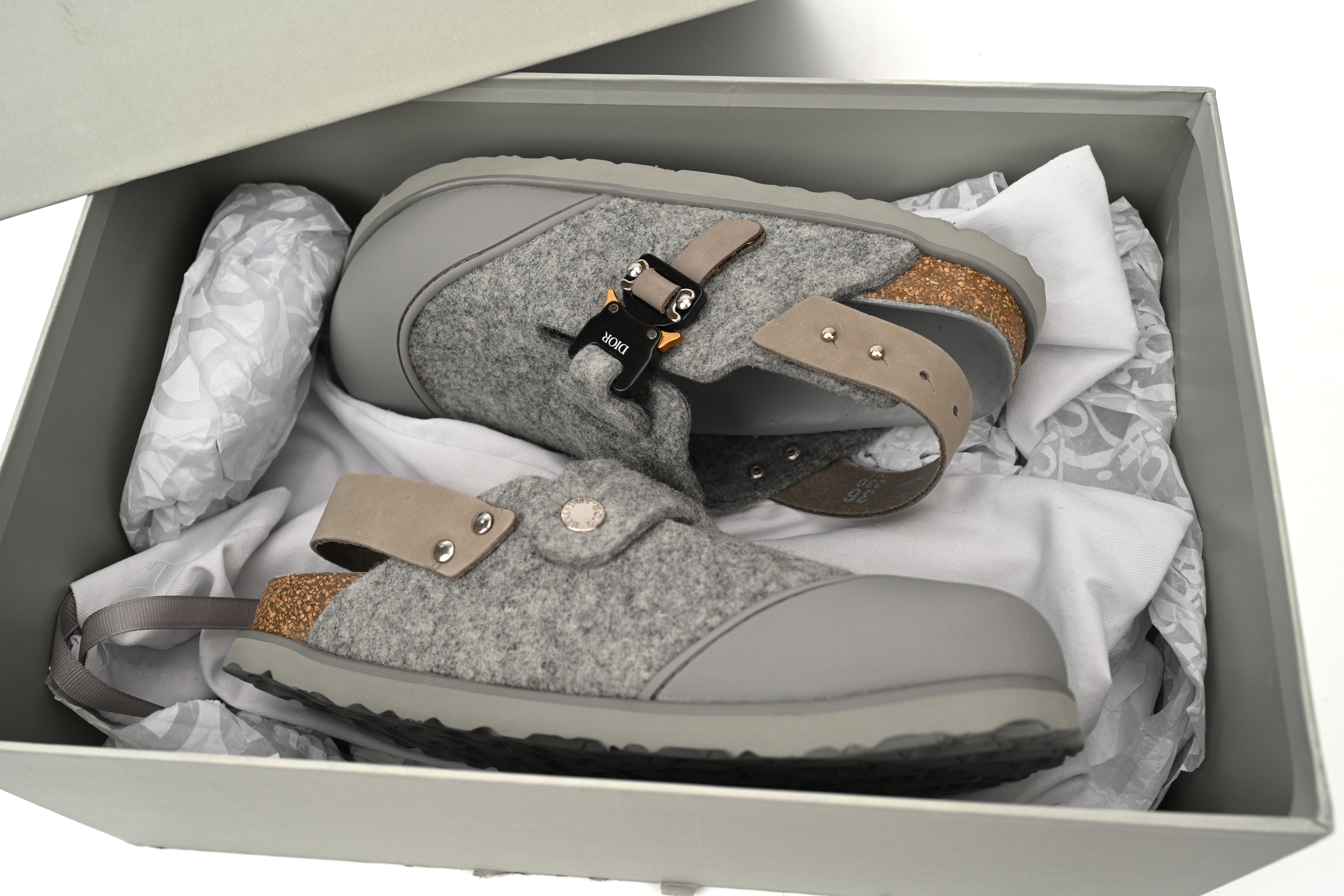 Dior by Birkenstock Tokio Mule Grey