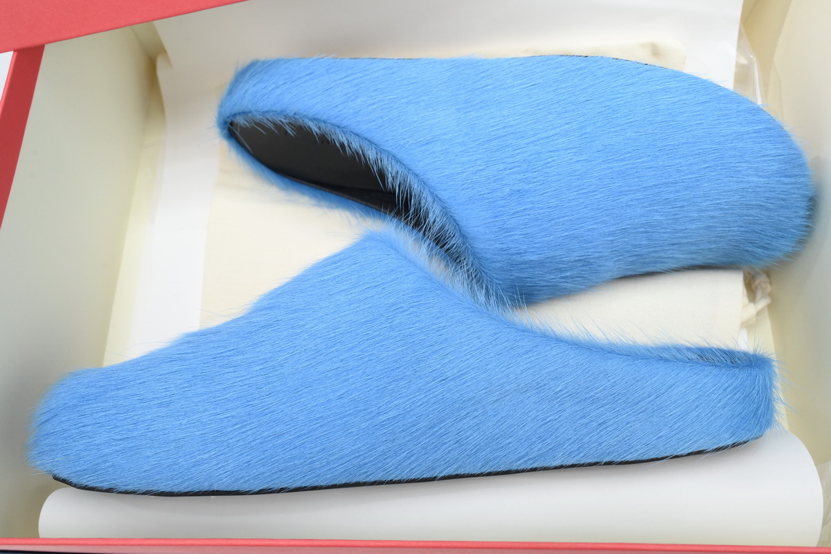 Marni Loafers Long-hair Calfskin Fussbett Sabot Blue