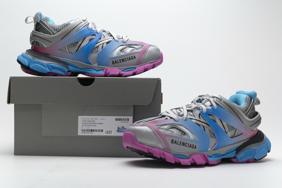 Balenciaga Track Tess S Blue Pink Silver 542436 W1GC1 4051