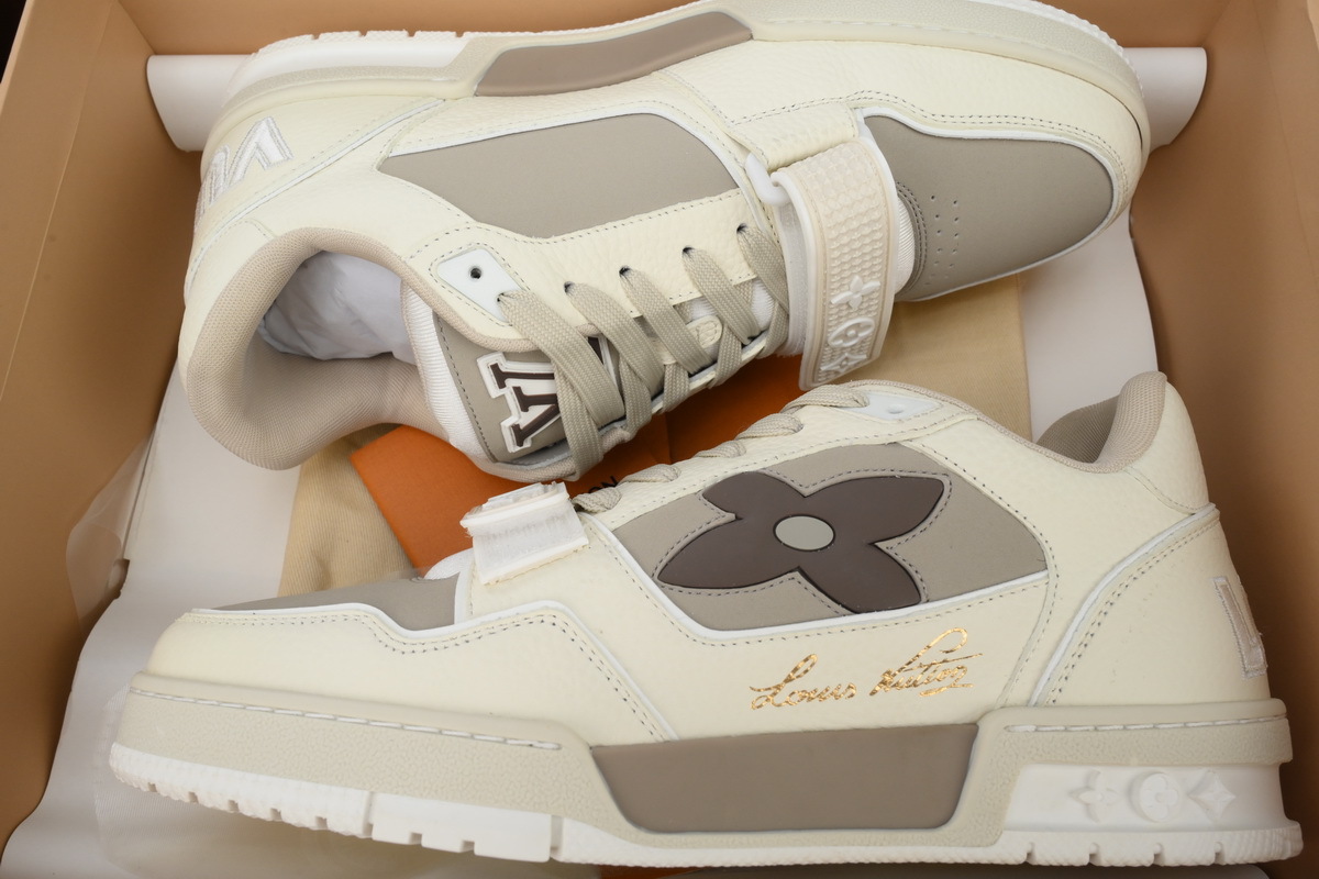 Louis Vuitton Trainer Monogram Flower Beige