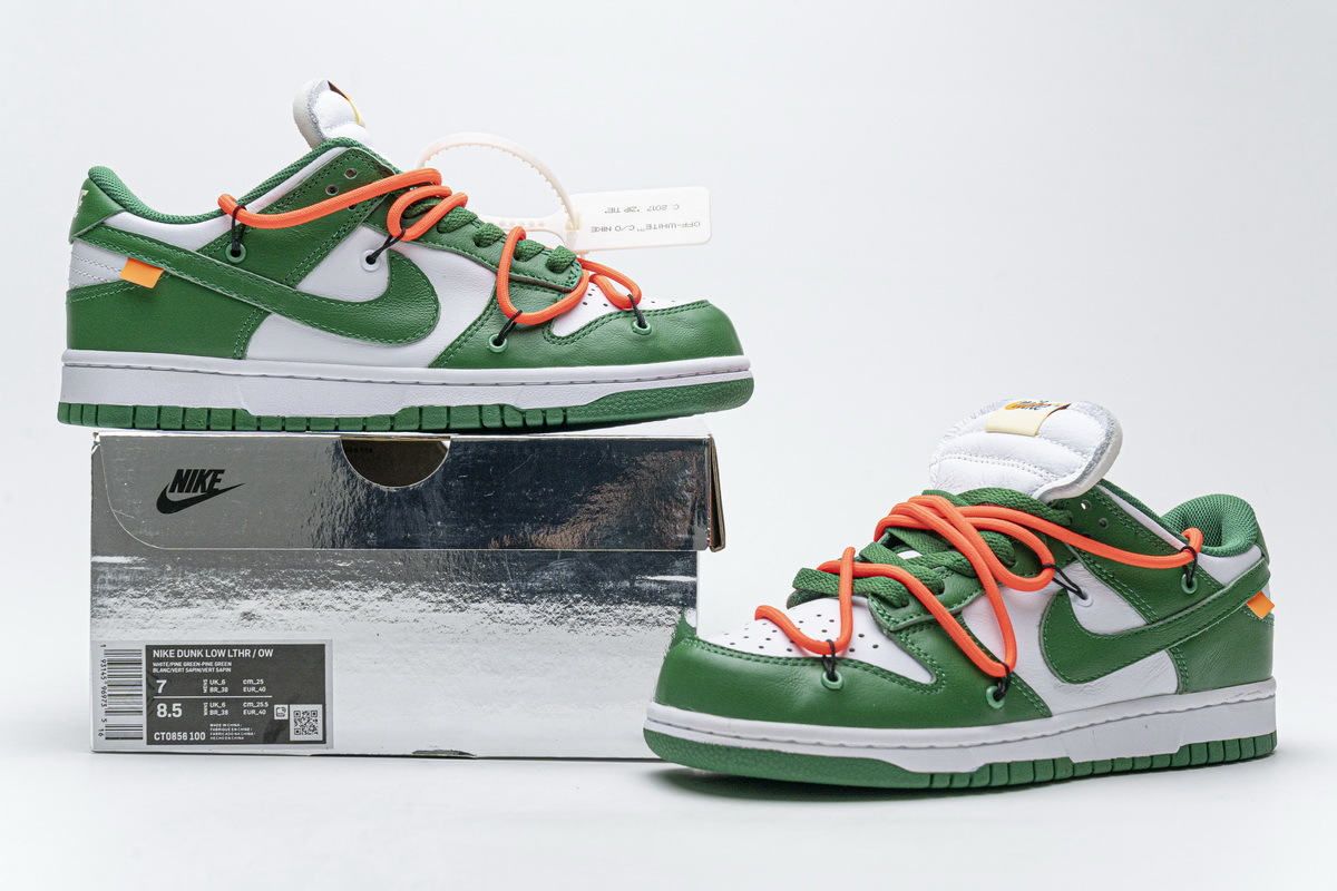 OFF-WHITE x Nike Dunk SB Low Pine Green CT0856-100