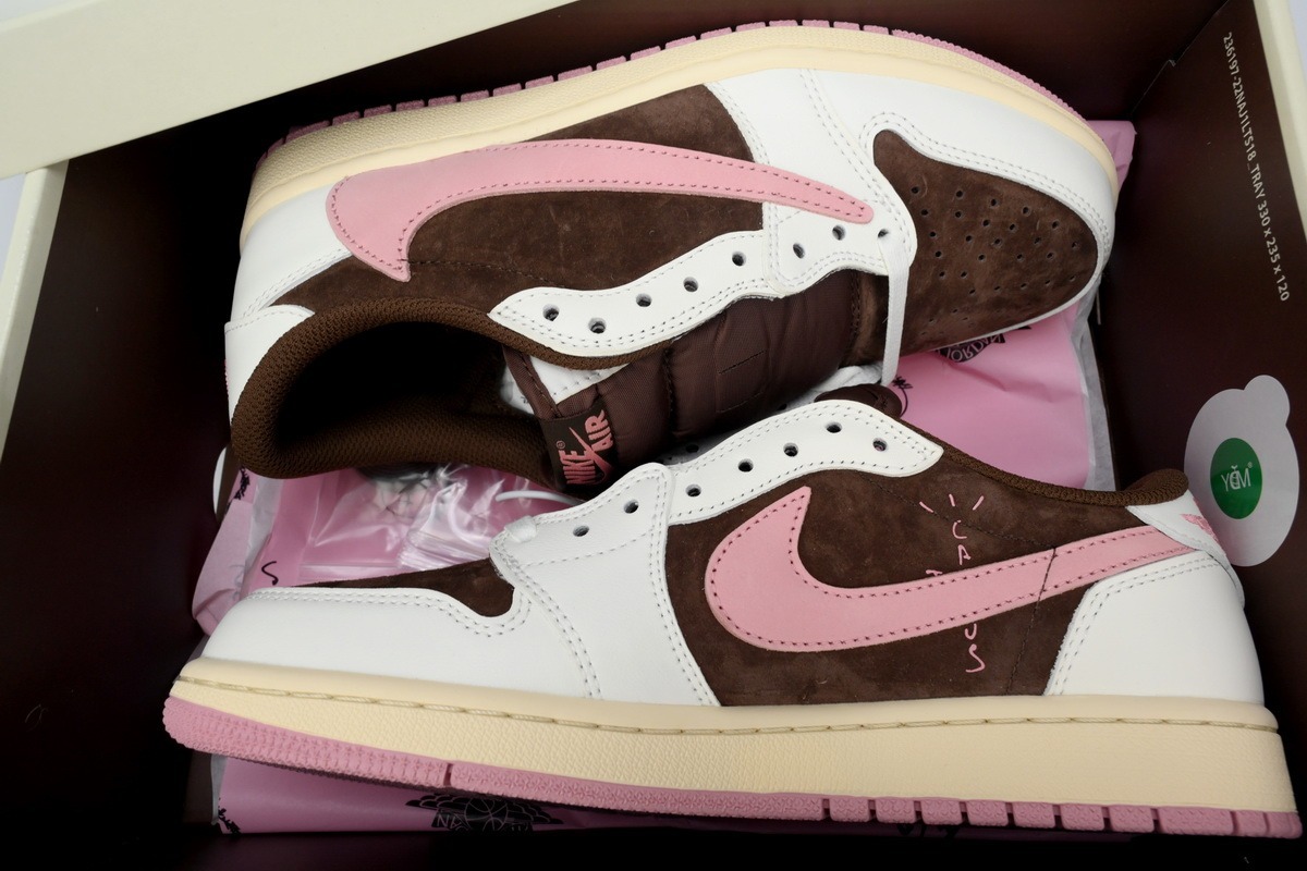 Travis Scott x Air Jordan 1 Low OG SP Dark Pony Pink DZ4137-206