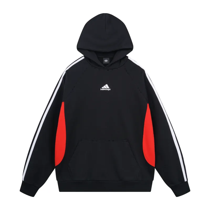 Balenciaga adidas Hoodie Black Red White