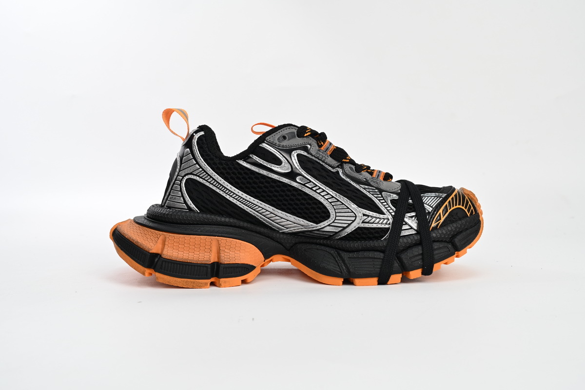 Balenciaga 3XL Sneaker in All Black Orange 734731 W3XL3 1178