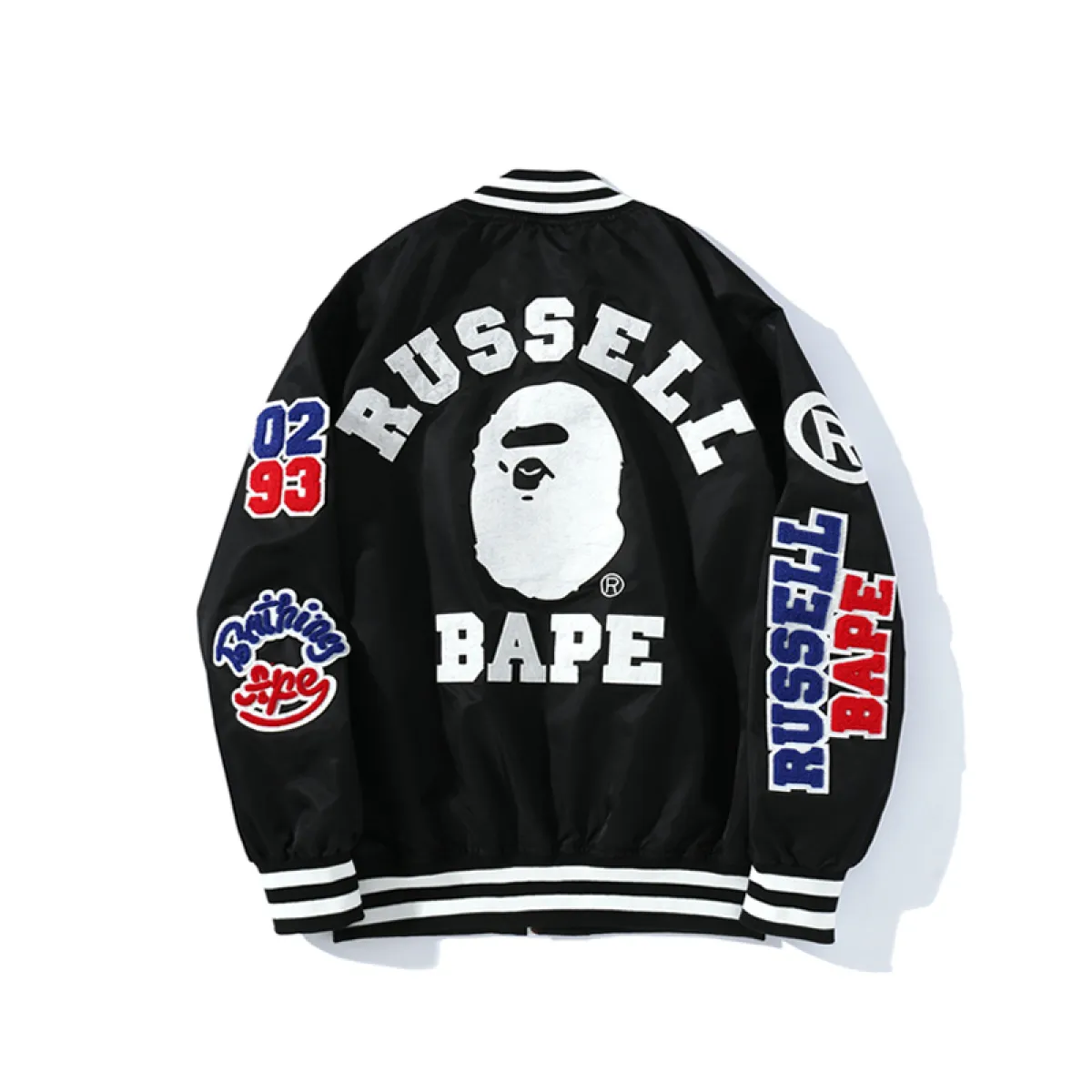 BAPE x Russell College Varsity Jacket Black