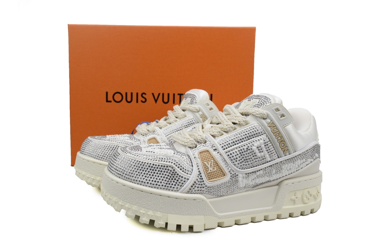 Louis Vuitton Trainer Maxi White Swarovksi Crystals
