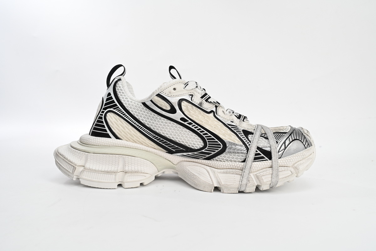 Balenciaga 3XL Sneaker in Silver Rice White Black 542229 W1RB5 0352