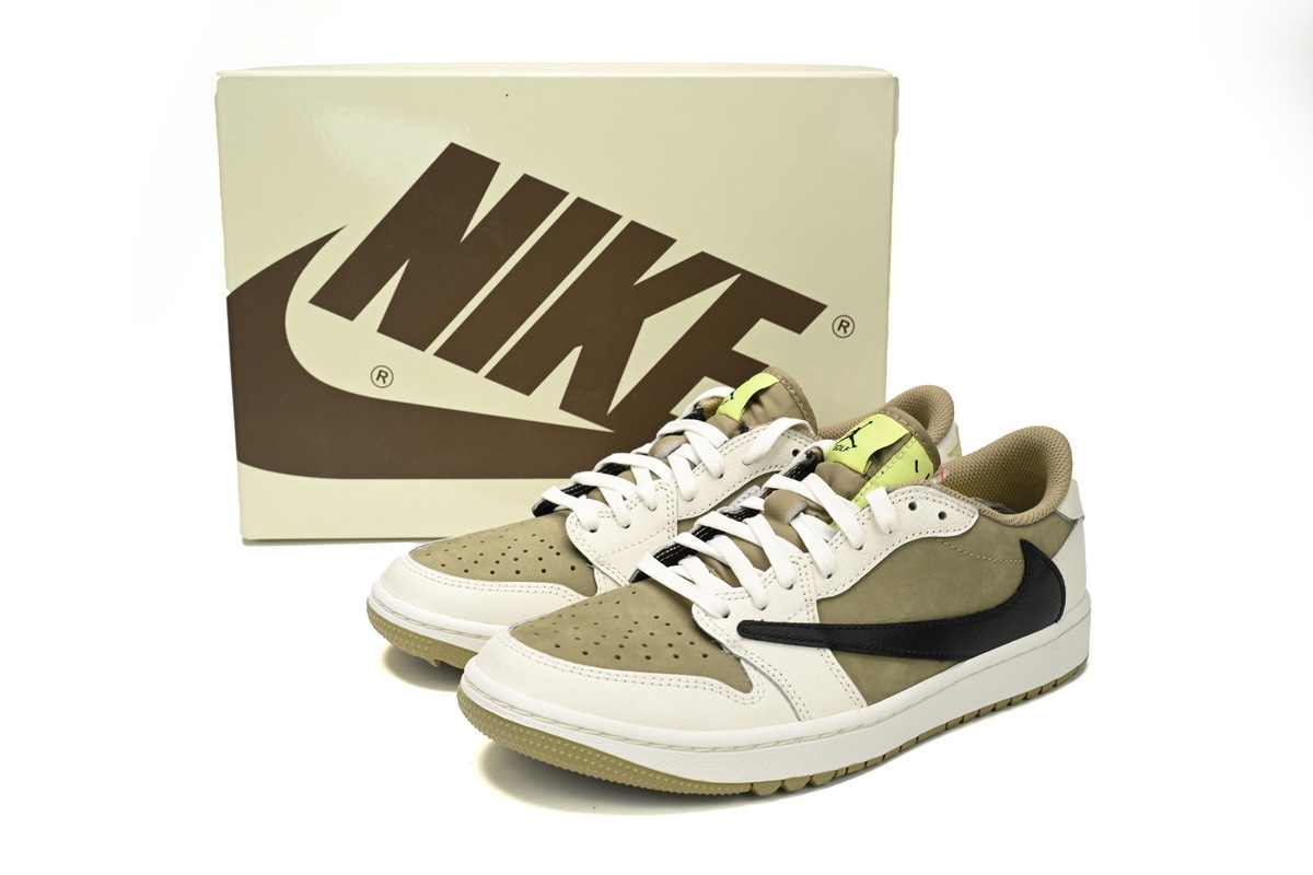 Travis Scott x Air Jordan 1 Low Golf Olive FZ3124-200