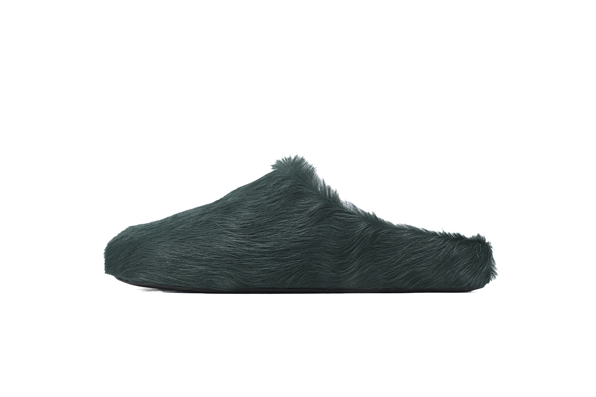 Marni Loafers Long-hair Calfskin Fussbett Sabot Deep Green