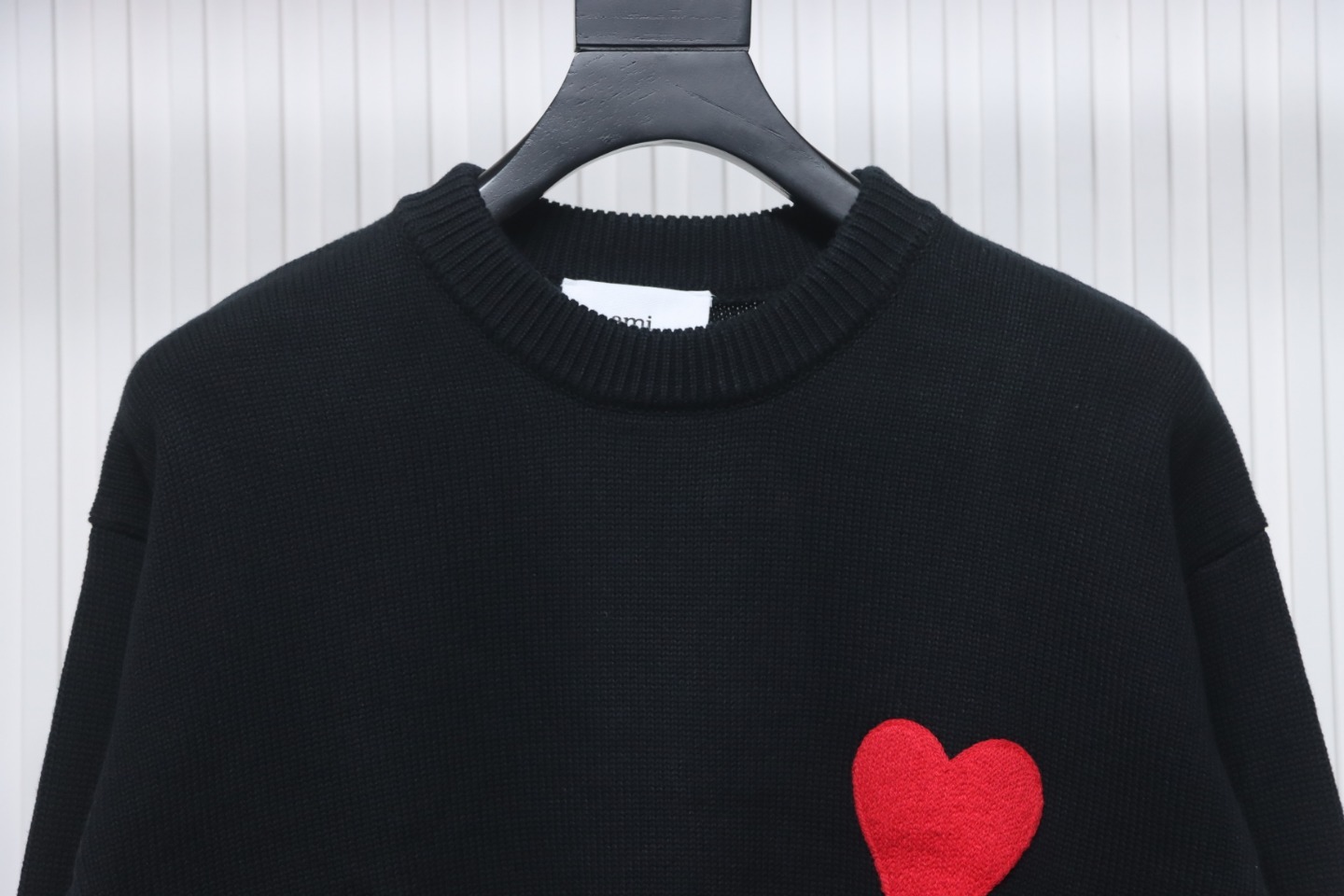 AMI Paris Ami de Coeur Sweater Black 21FW