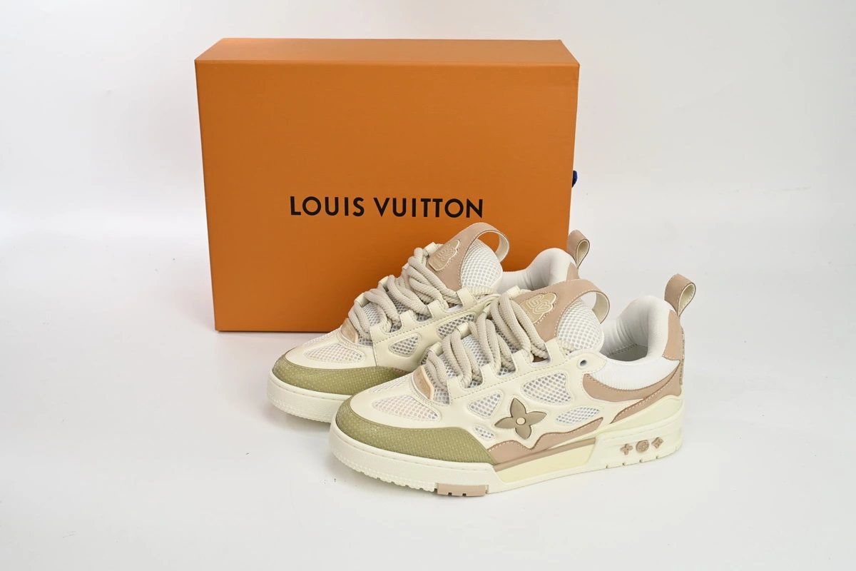 Louis Vuitton Skate Sneaker Beige White 1AARQH