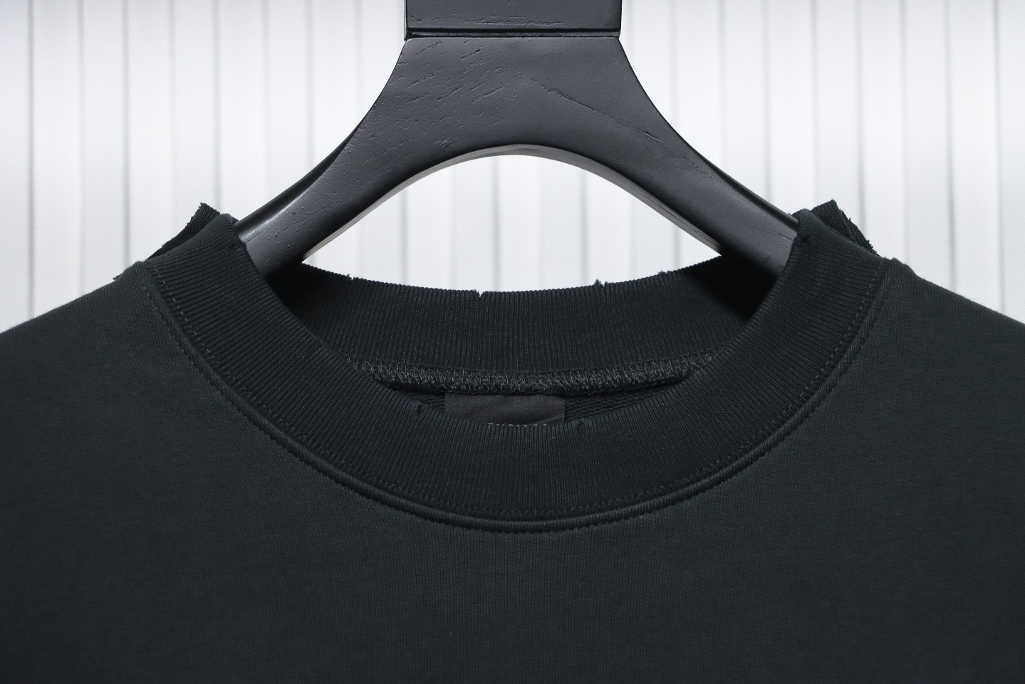 Balenciaga Double Front Crewneck Hoodie Black