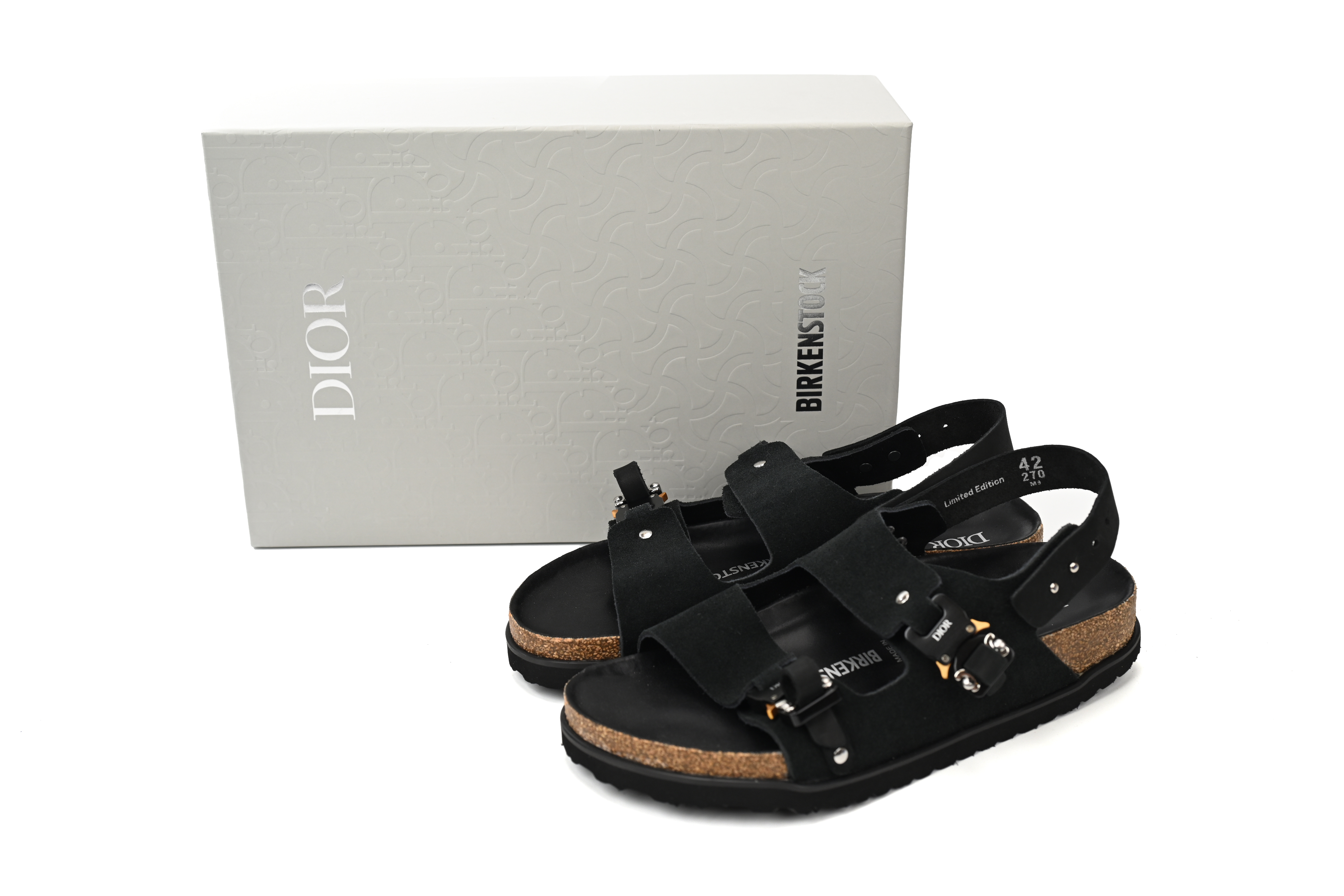 Dior by Birkenstock Milano Sandal Black 3SA117ZSG_H900