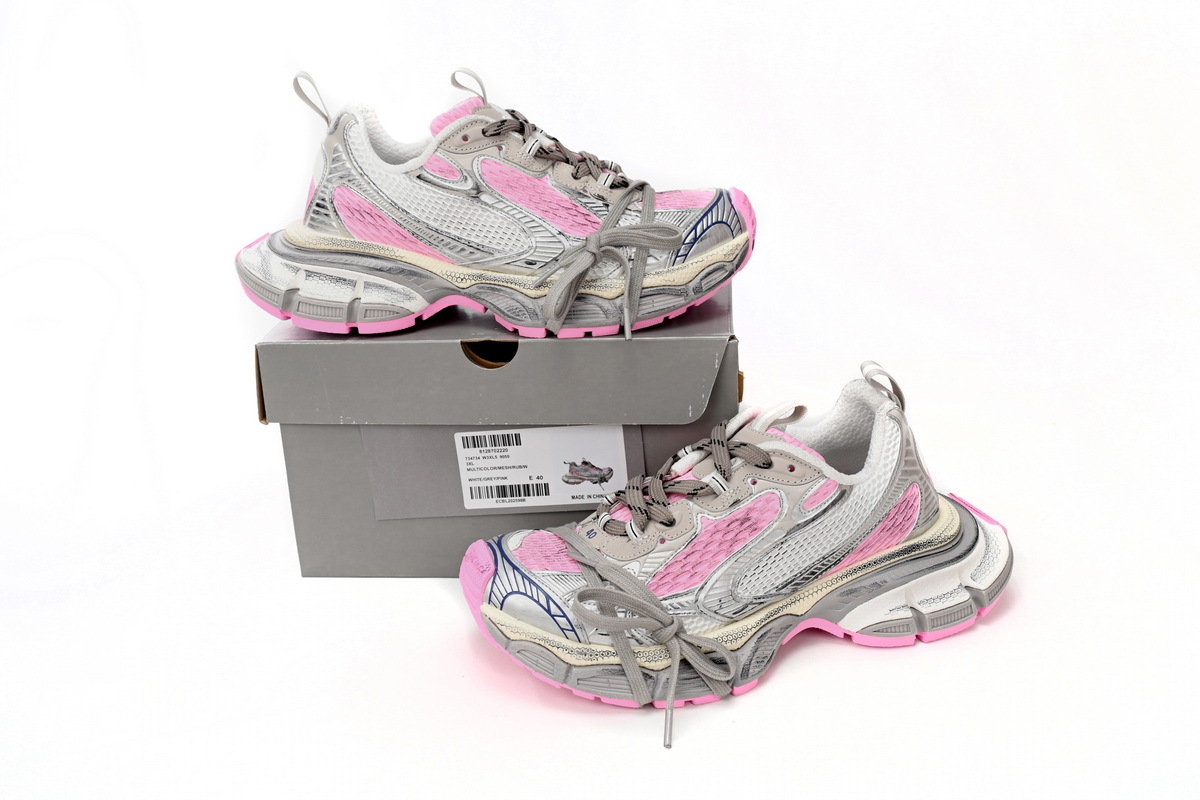 Balenciaga 3XL Sneaker in White Pink 734734 W3XL5 9050