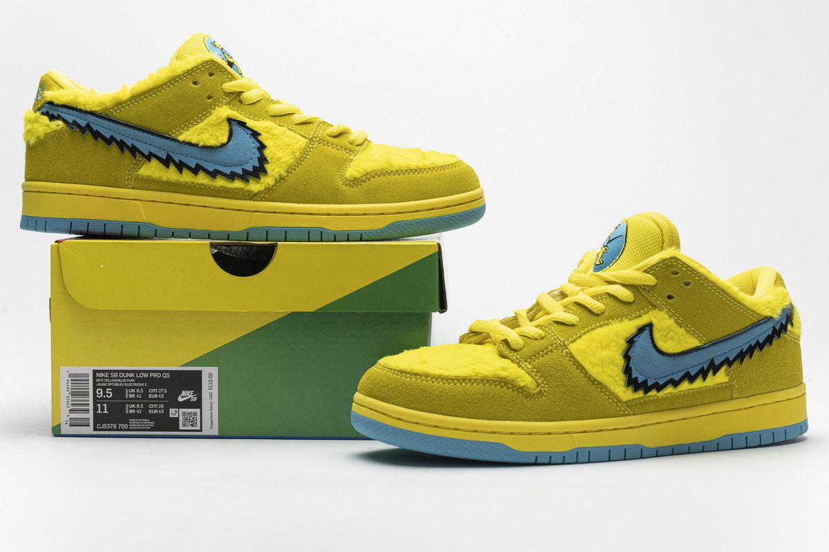 Grateful Dead x Nike SB Dunk Low Yellow Bear CJ5378-700
