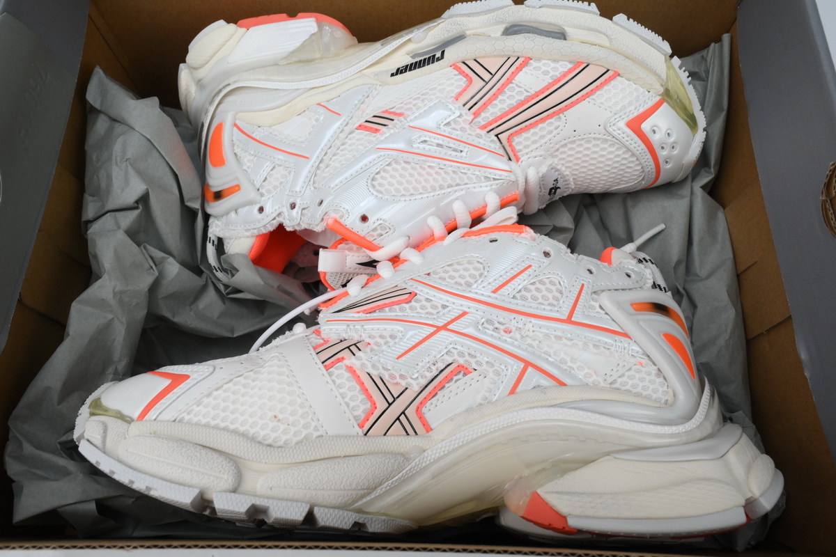 Balenciaga Runner Sneaker Eggshell Neon Orange 677403 W3RBM 2013