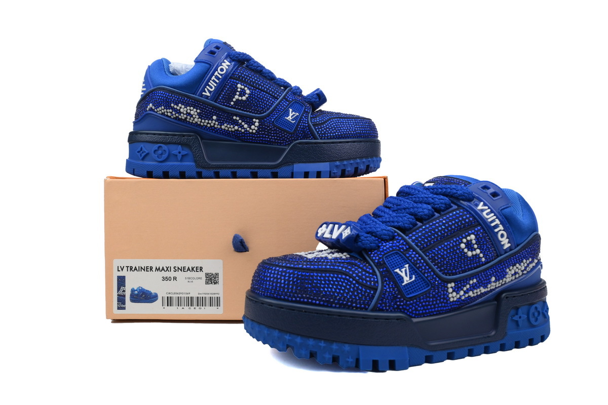 Louis Vuitton Trainer Maxi Blue Swarovksi Crystals