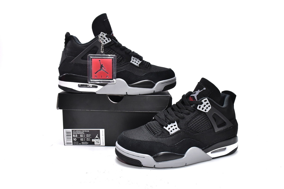 Jordan 4 Retro Black Canvas DH7138-006