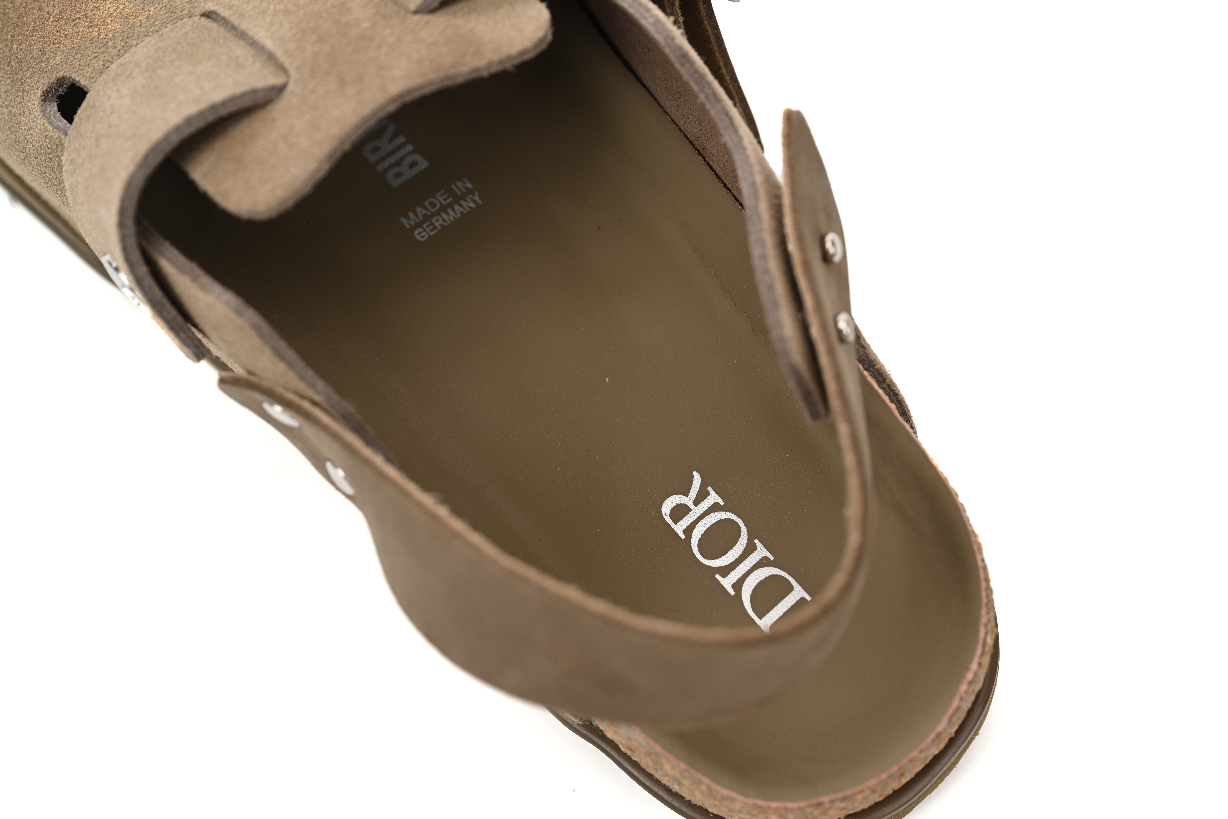 Dior by Birkenstock Mule Tokio Khaki Nubuck Calfskin 3SA116ZSD_H620