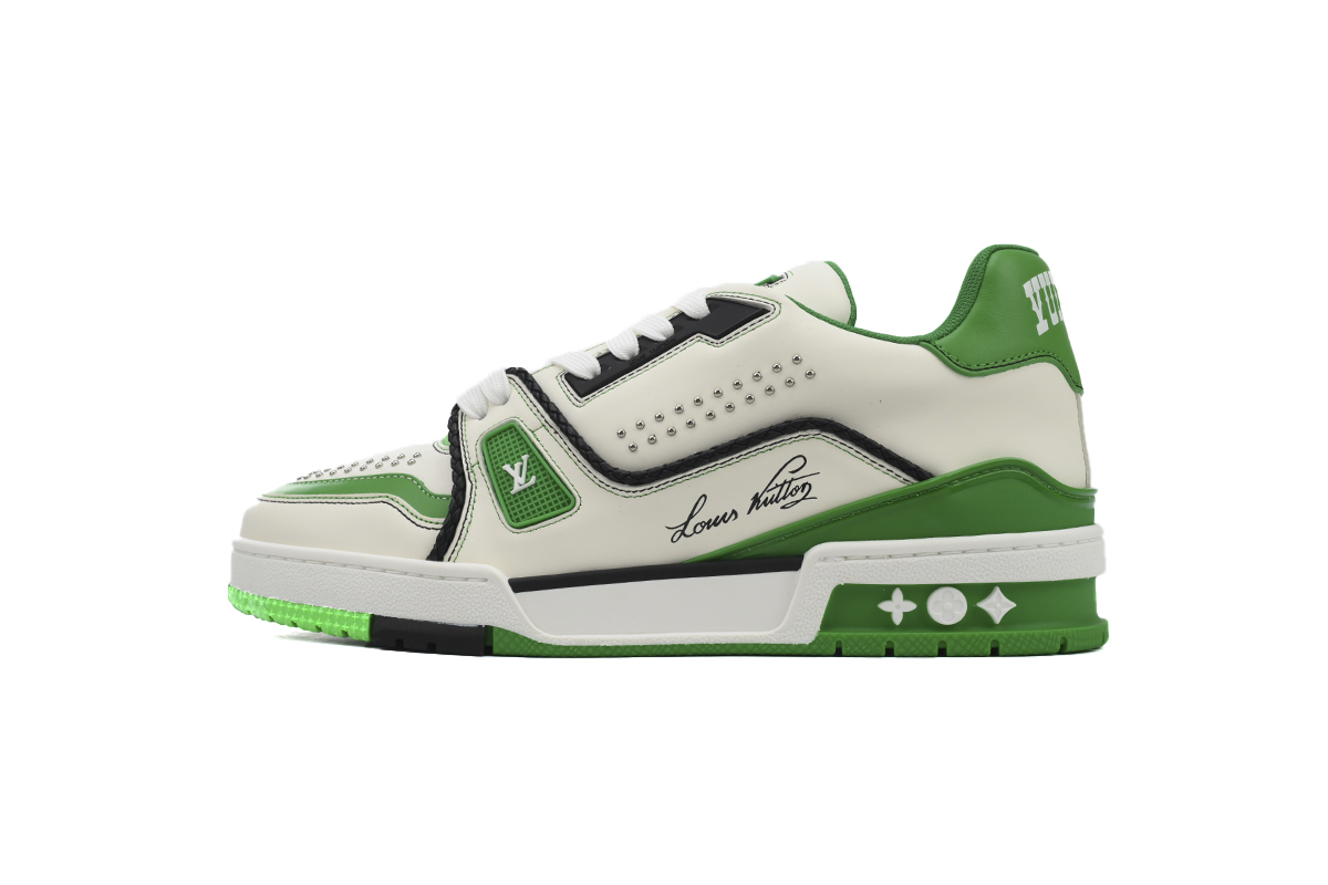 Louis Vuitton Trainer White Green