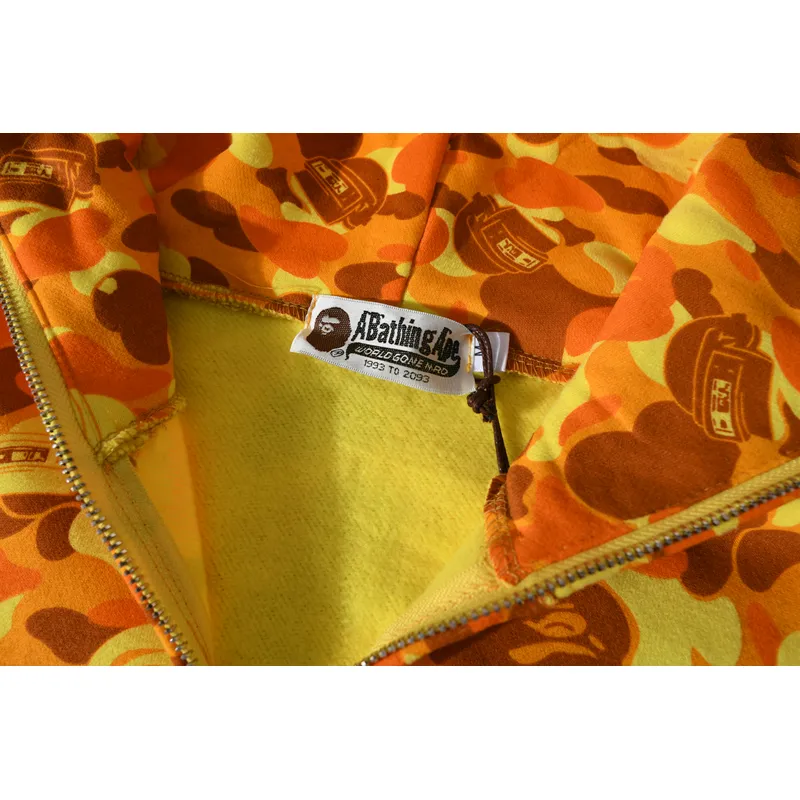 BAPE Color Camo Shark Zip Hoodie Yellow 6399