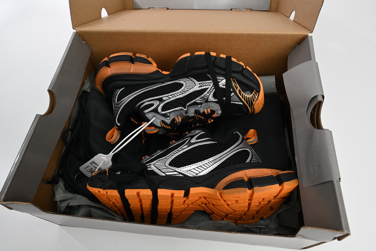 Balenciaga 3XL Sneaker in All Black Orange 734731 W3XL3 1178