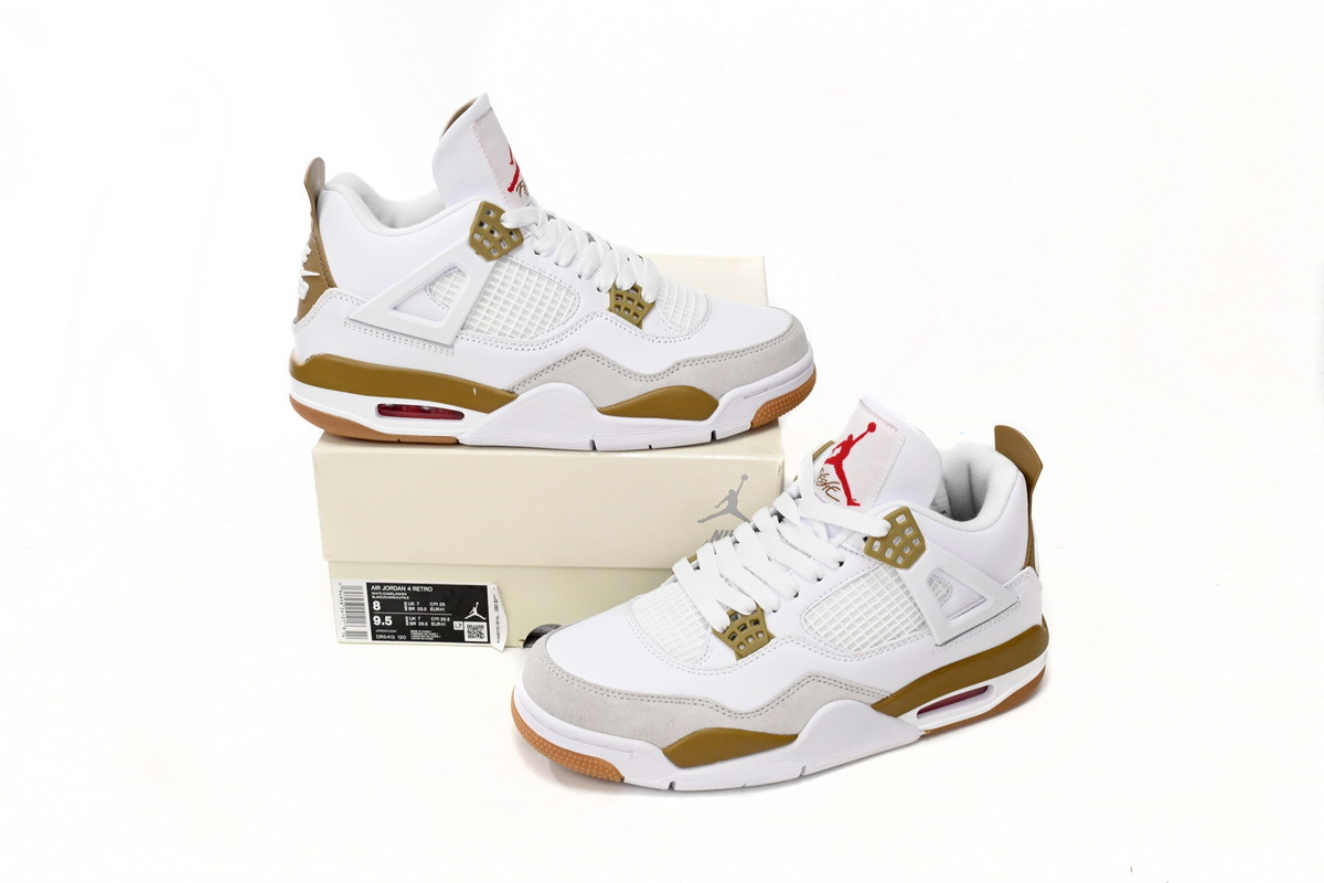Nike SB x Air Jordan 4 White Brown DR5415-120