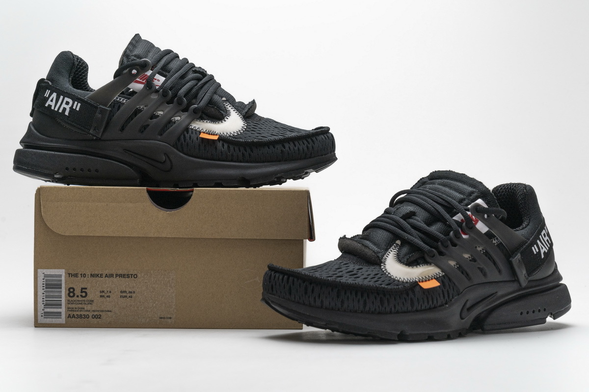 OFF-WHITE x Nike Air Presto Black Sneaker AA3830-100