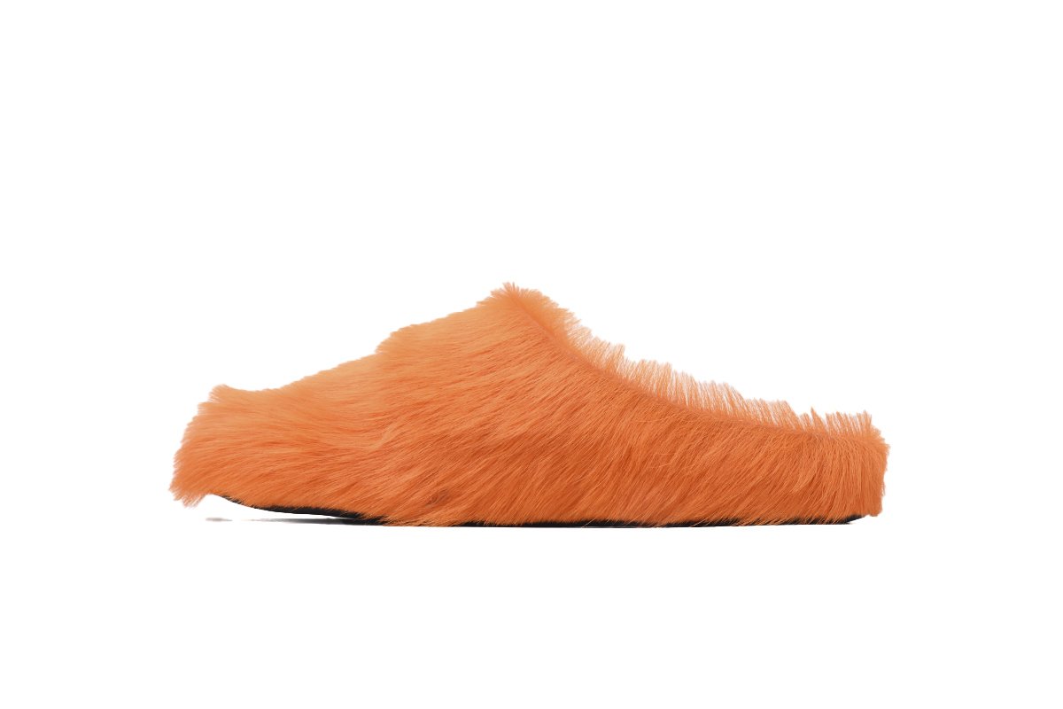 Marni Loafers Long-hair Calfskin Fussbett Sabot Orange