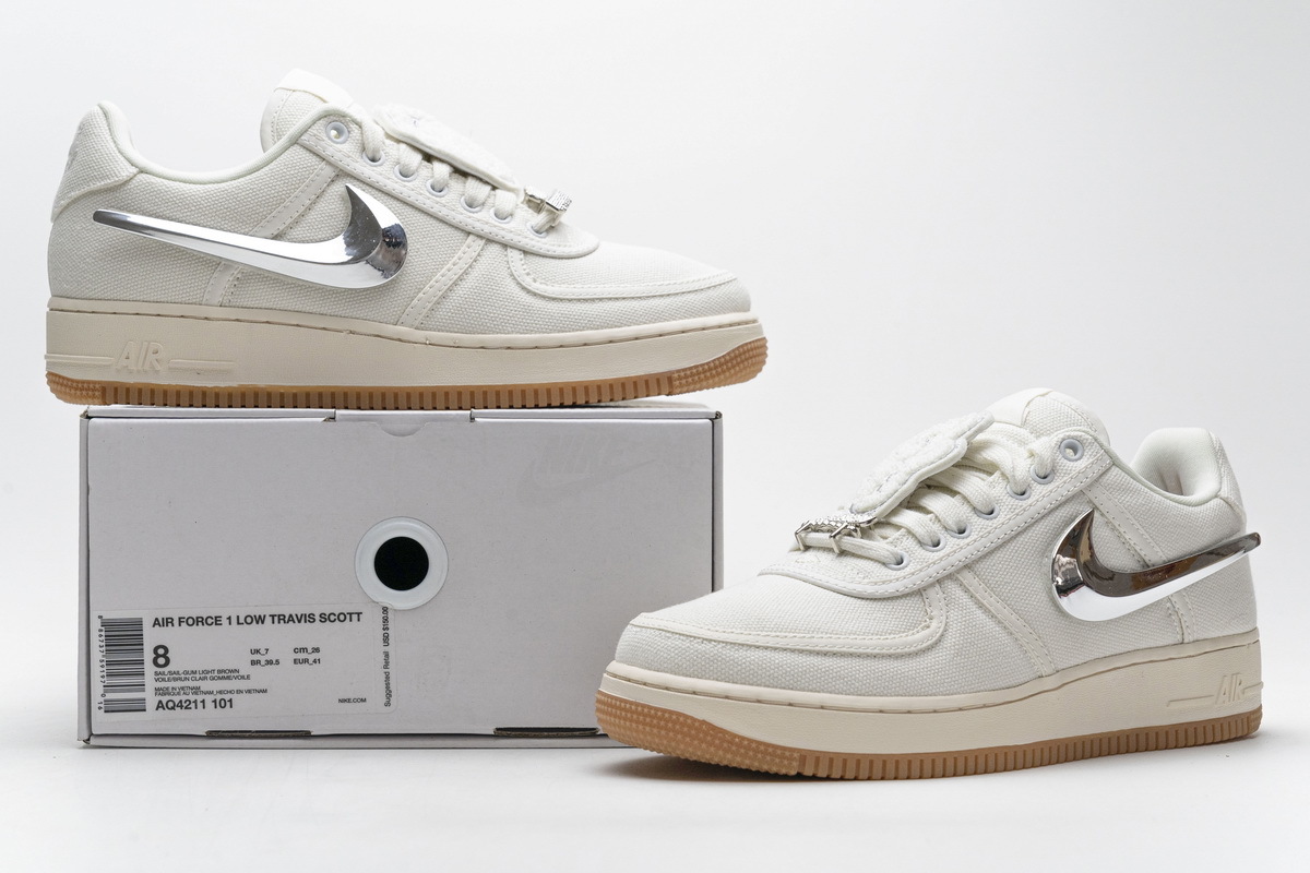 Travis Scott x Nike Air Force 1 Sail AQ4211-101