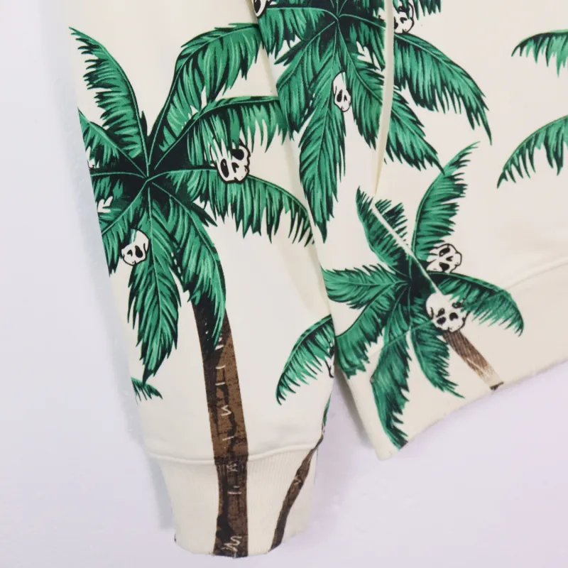 Palm Angels Palms & Skull Vintage Hoodie White Green