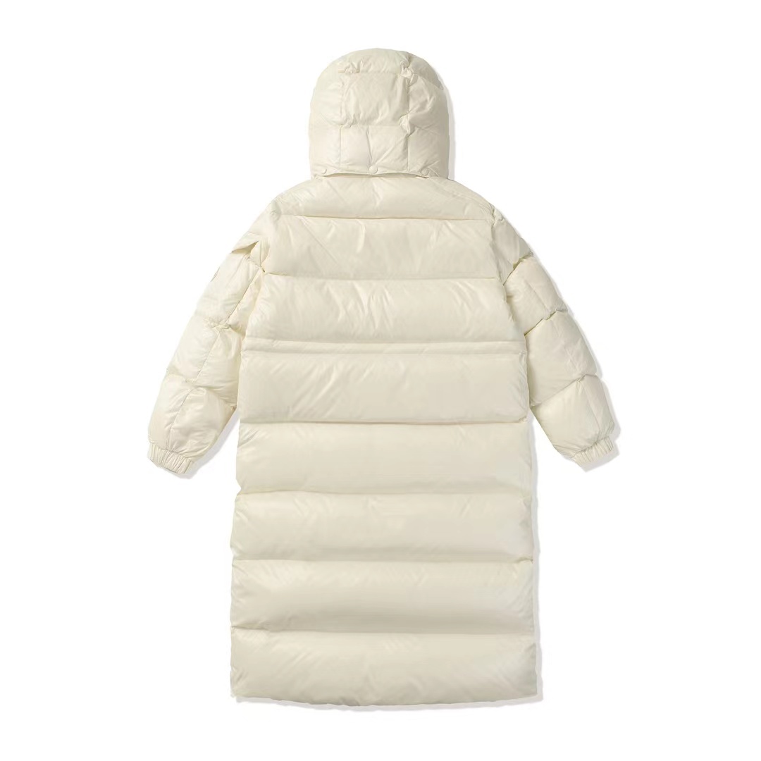 Moncler Maya Long Down Jacket Black White