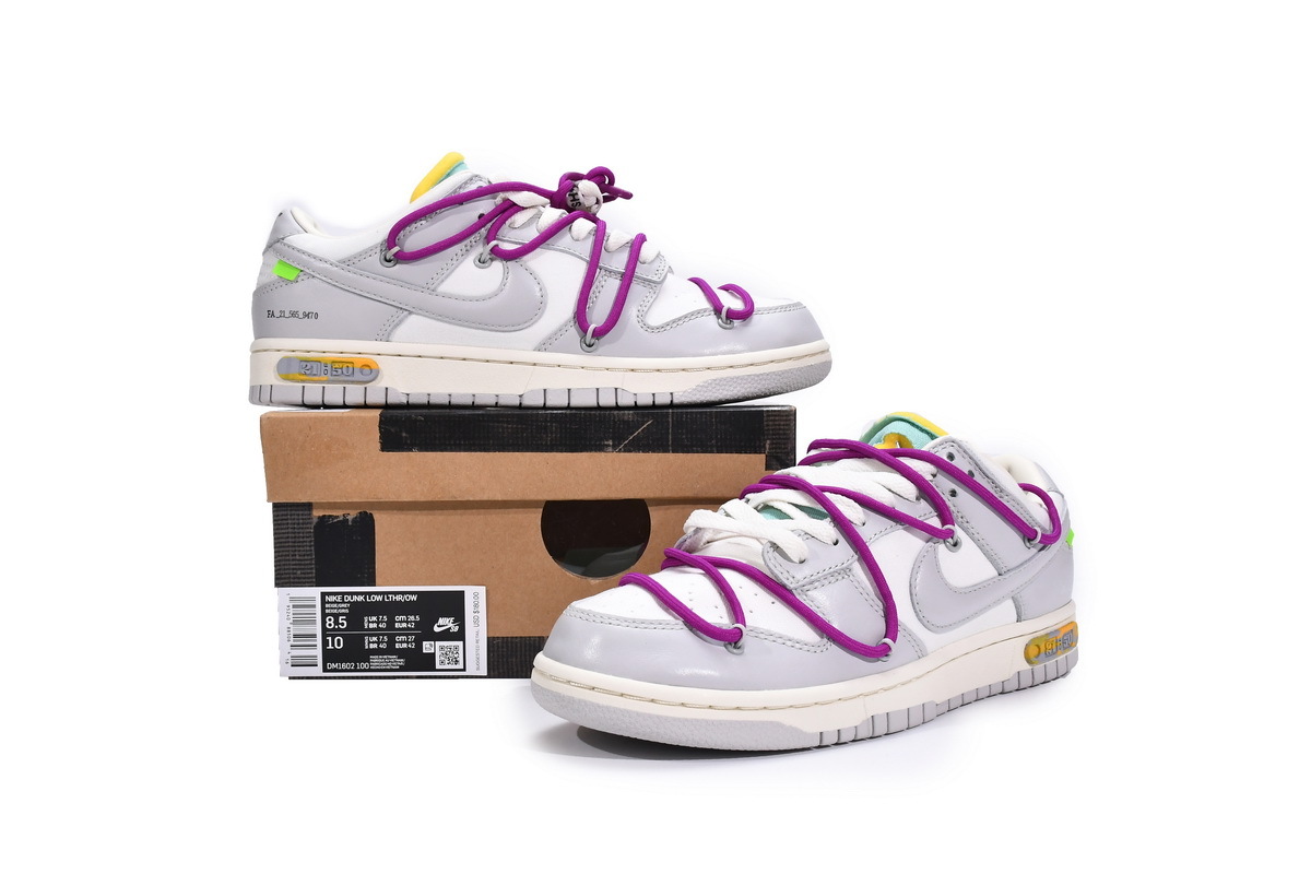 OFF WHITE x Nike Dunk SB Low The 50 NO.21 DM1602-100