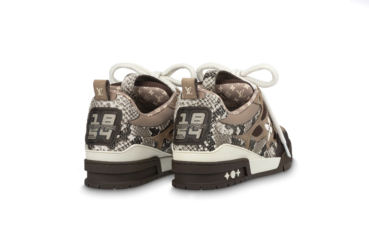 Louis Vuitton Skate Sneaker Brown Snakeskin 1ABMG6