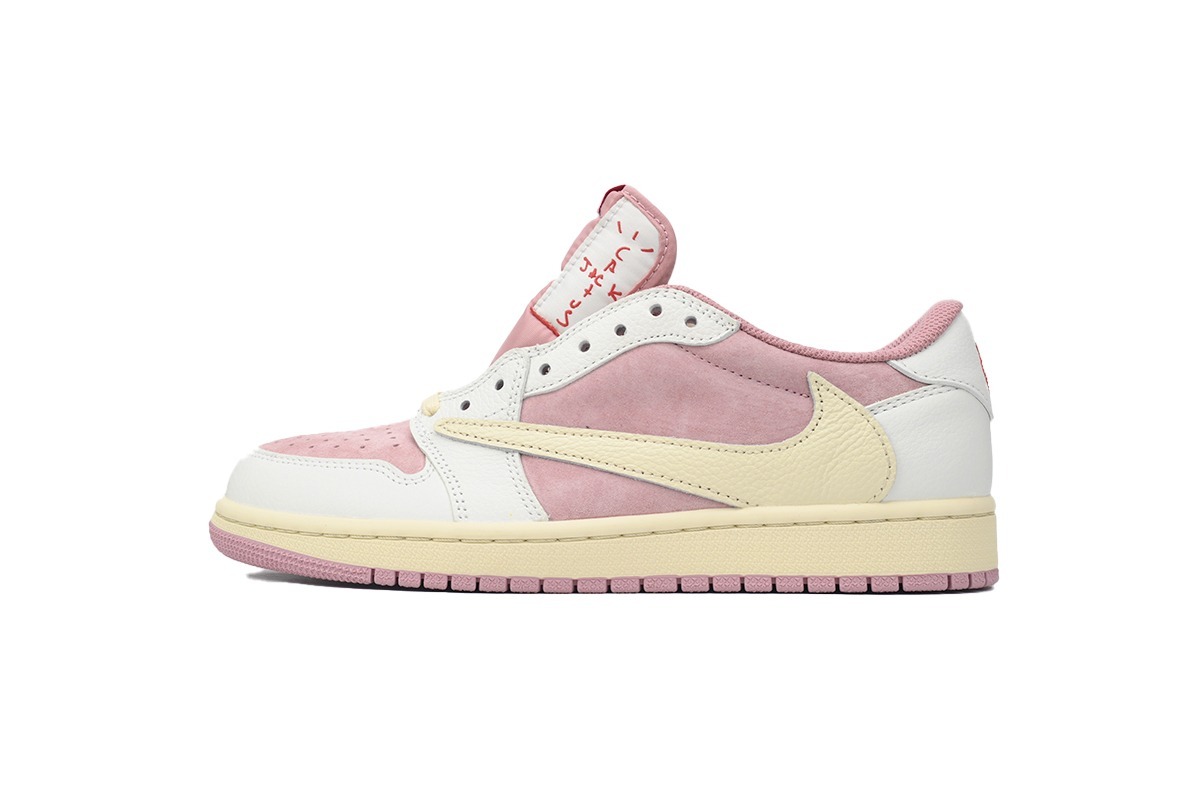 Travis Scott x Air Jordan 1 Low OG White Pink DM7866-600