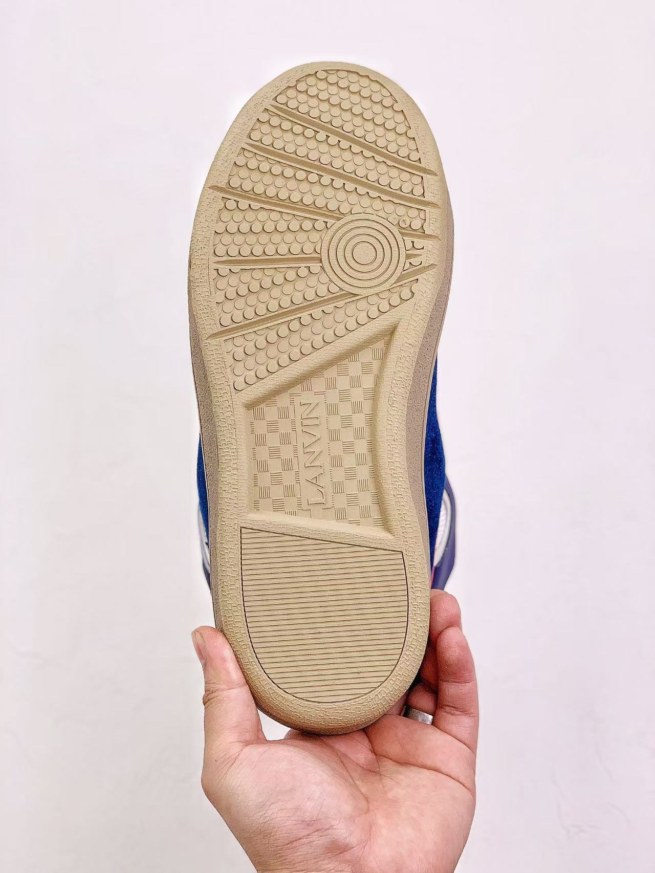 Lanvin Leather Curb Purple White