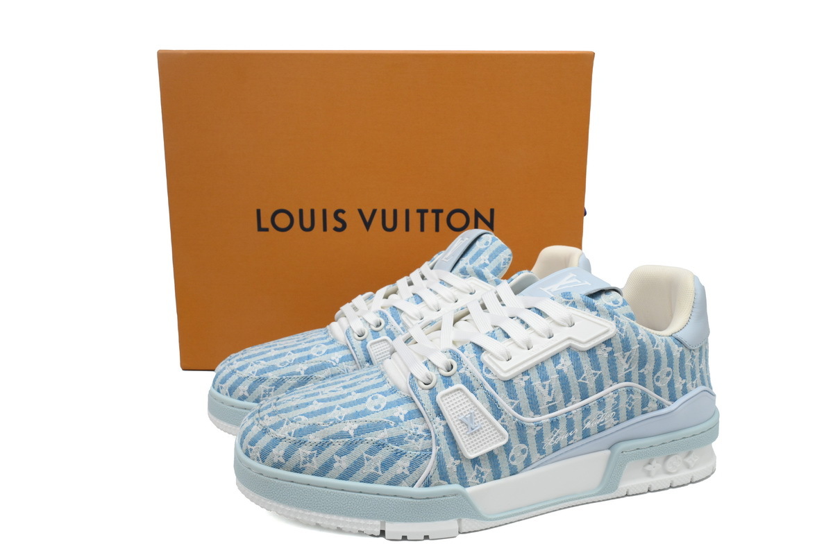 Louis Vuitton Trainer Blue Stripe Monogram