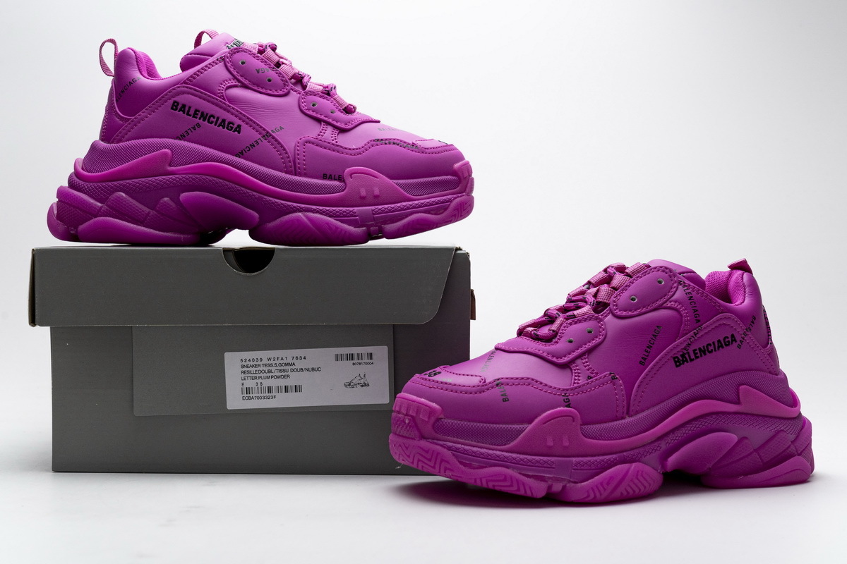 Balenciaga Triple S Letter Pulm Powder 524039 W2FA1 7634