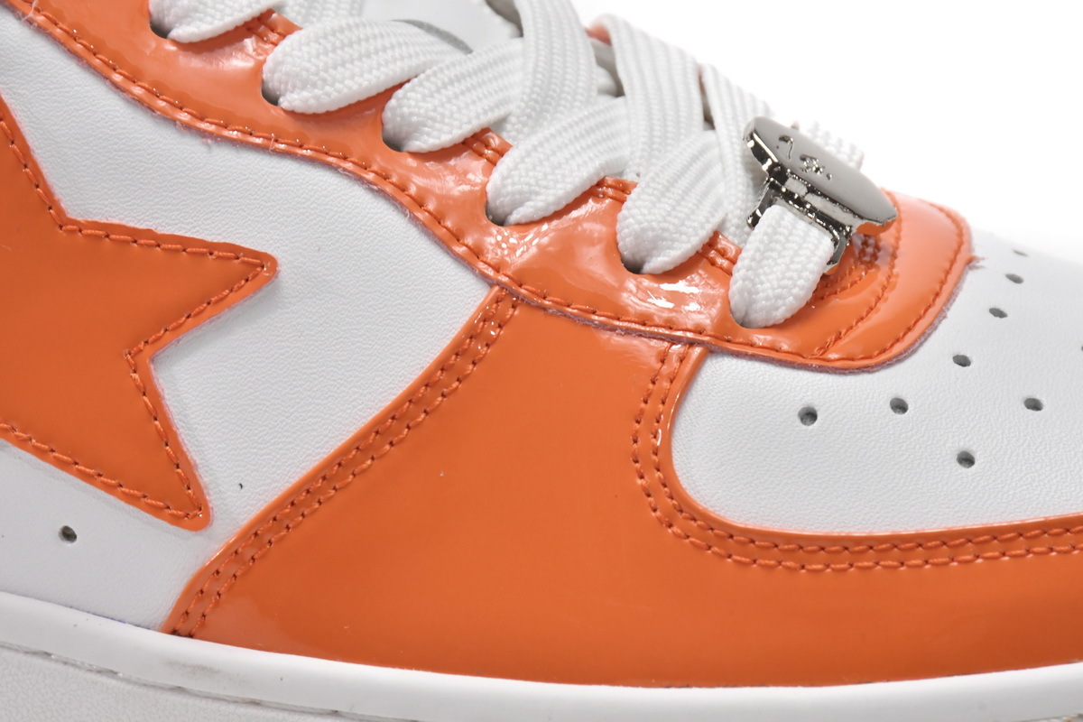Bape Sk8 Sta Low White Orange 1G70-109-0017