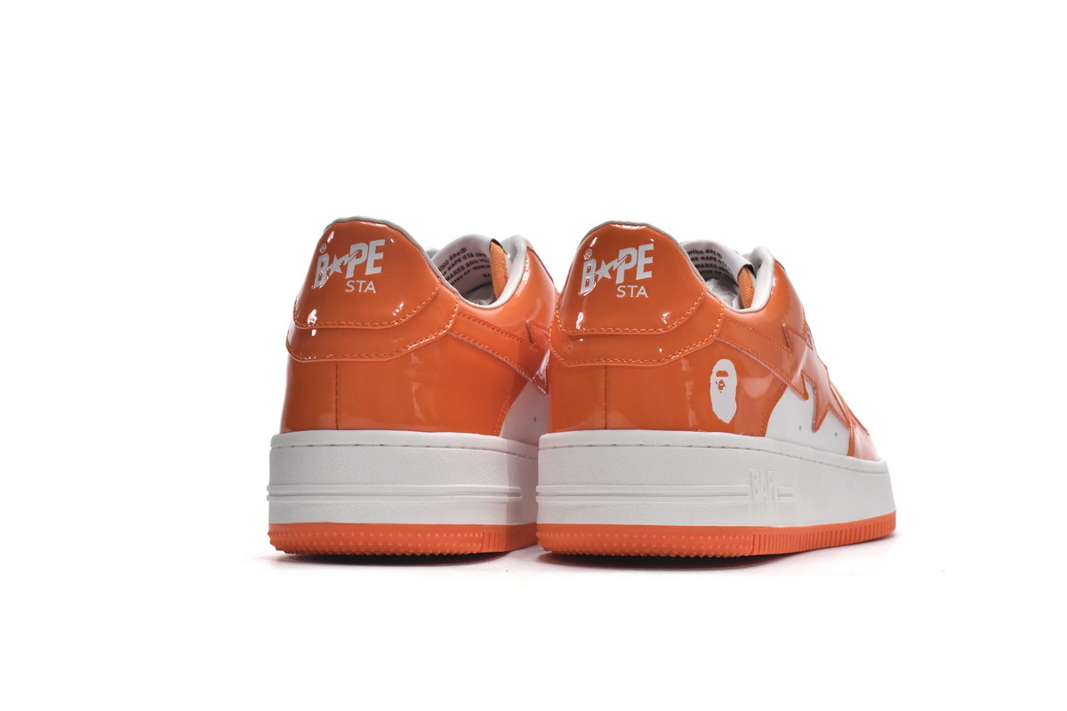 Bape Sk8 Sta Low White Orange 1G70-109-0017