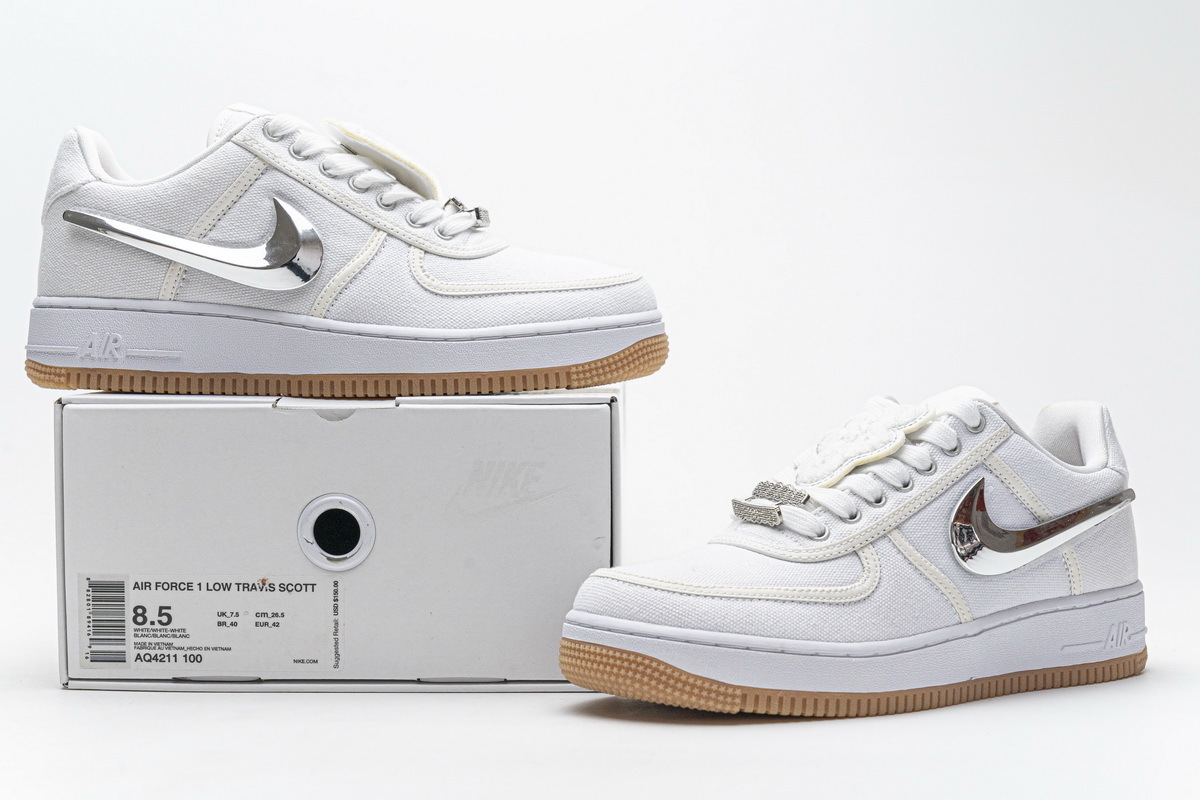 Travis Scott x Nike Air Force 1 White  AQ4211-100