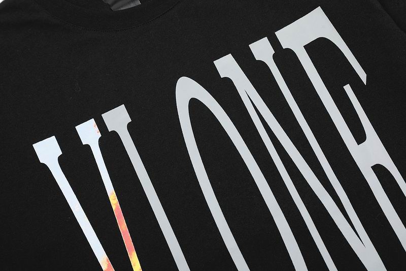 Vlone Shirt Clouds Pattern Big V T-Shirt Black