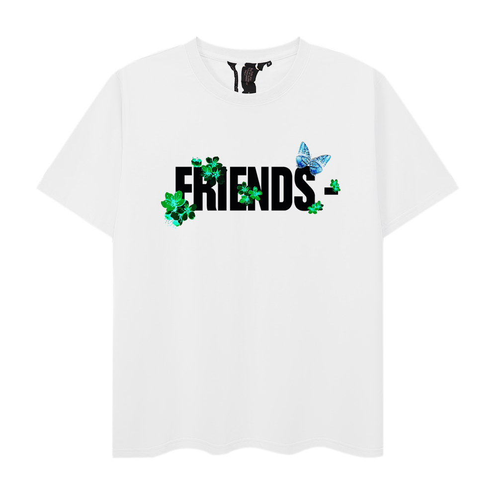 VLONE Shirt Butterfly Flowers T-shirt White