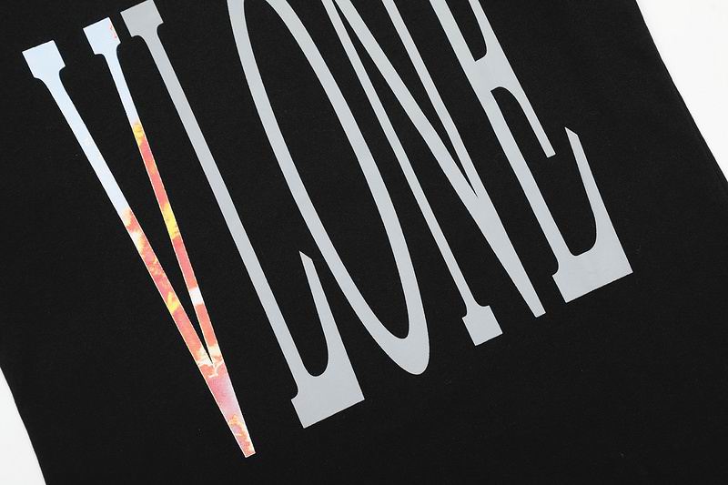 Vlone Shirt Clouds Pattern Big V T-Shirt Black