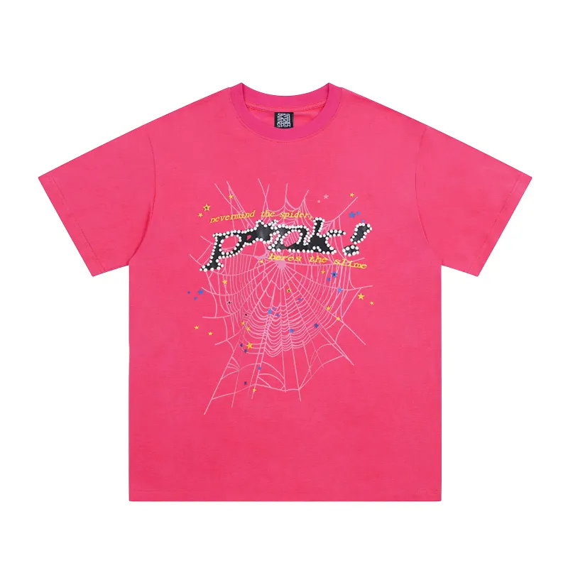 Sp5der Worldwide T-Shirt Black and Pink